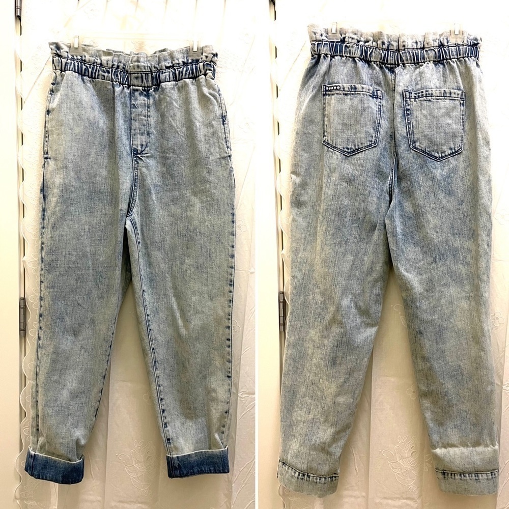Blanknyc Pull On Paper Bag Jeans Acid Wash Joggers